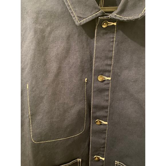 Nike Life Denim Chore Coat Navy Blue Size Medium - Picture 3 of 9